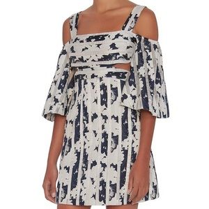 Alexis Cut Out Back Exposed Shoulder Floral Dress